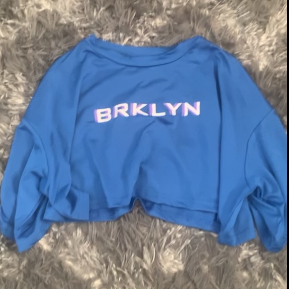 Blue Brklyn crop top 💕 !